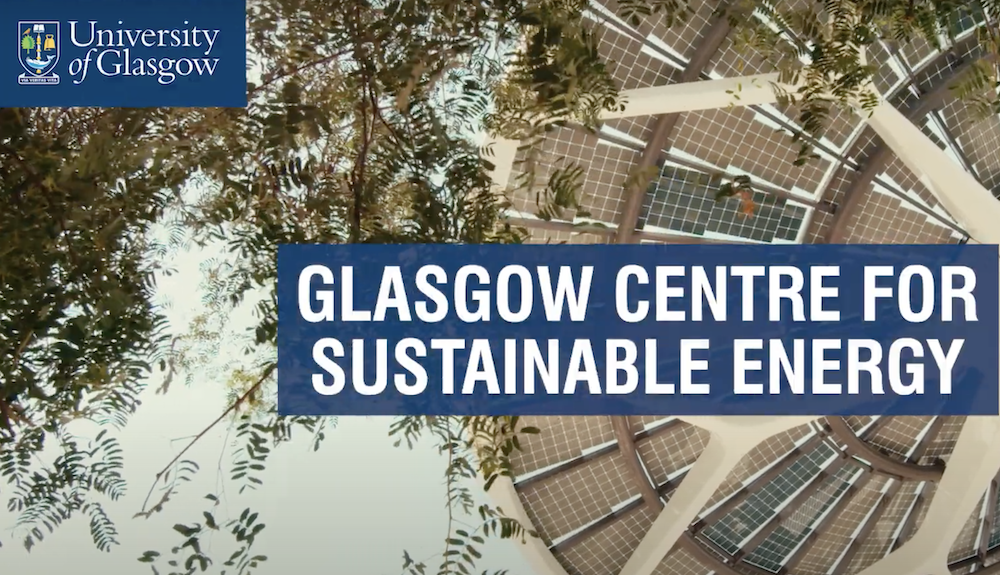 Screen grab from UoG Centre for Sustainable Energy film logo