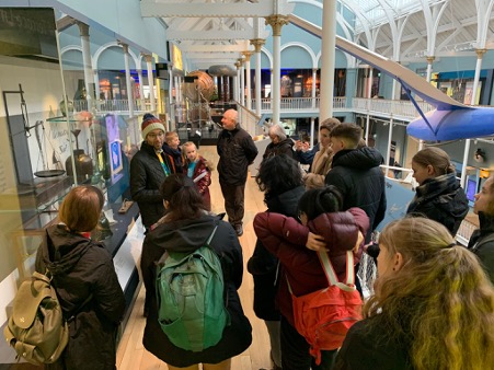 Showcasing Joseph Black's glass display at the National Museum of Scotland